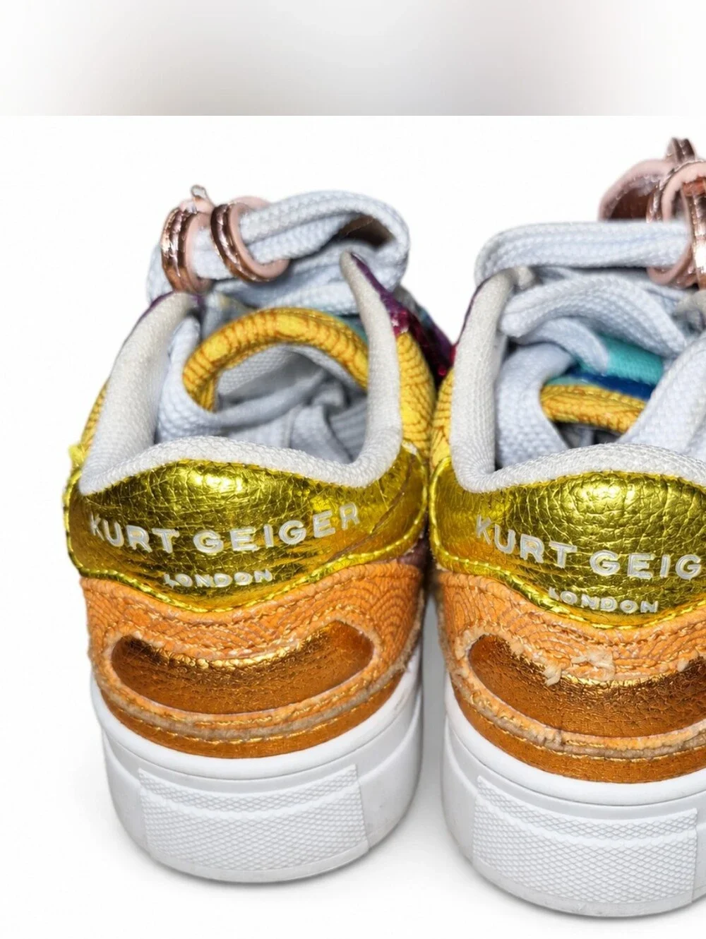 Kurt Geiger London Mini Southbank Tag Sneakers Toddler Size 6 Multicolor